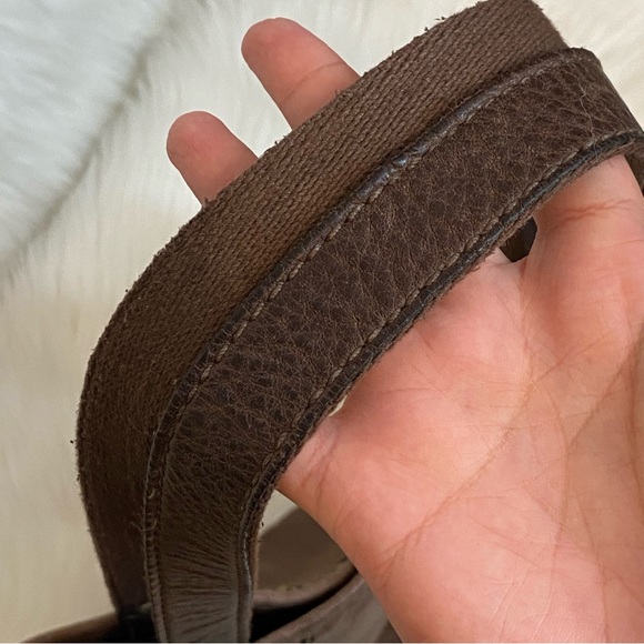 Fossil Brown Leather Shoulder Purse Rhinestones - Picture 8 of 12